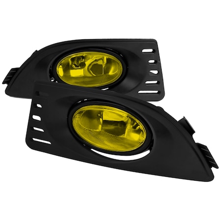 Spec-D Tuning 05-06 Acura Rsx Oem Style Fog Lights Yellow LF-RSX06AMOEM-RS